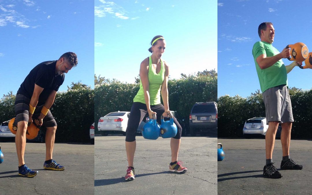 Kettlebell training benefits include a combination of cardio and strength exercises together