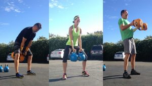 Kettlebell training benefits include a combination of cardio and strength exercises together